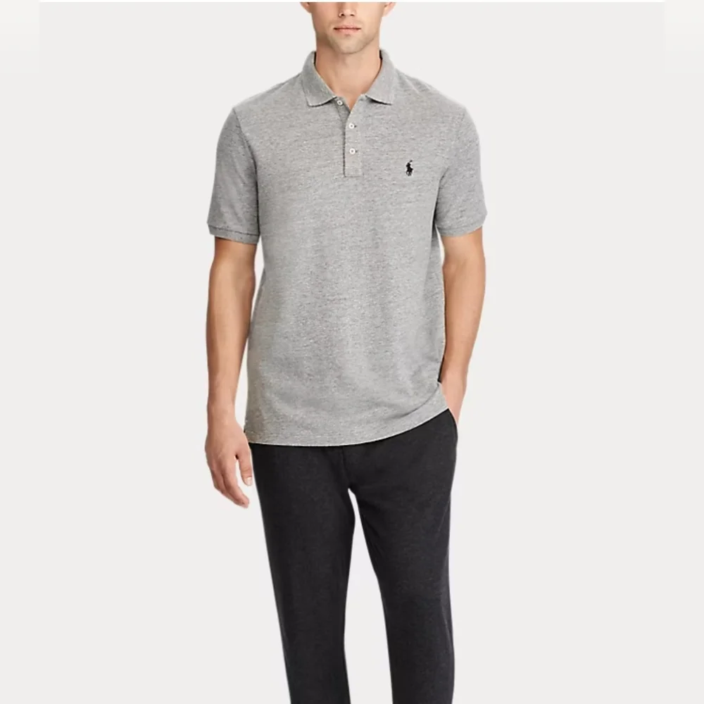 Polo Ralph Lauren Men's Size XL Gray Short Sleeve Collar Pony Logo Polo Shirt